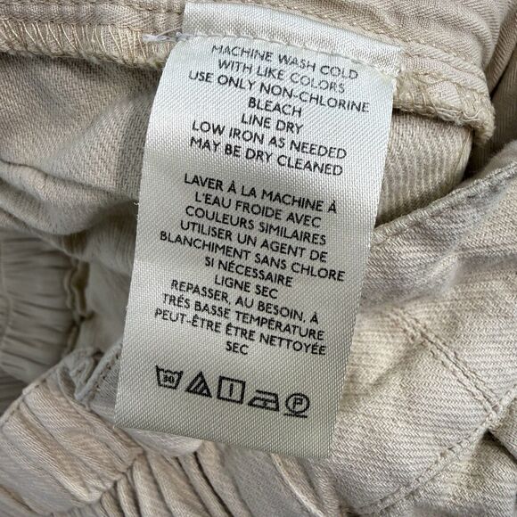 Free People Trouser in Beige Size Small  *missing One Of The Metal Hooks - Picture 8 of 10